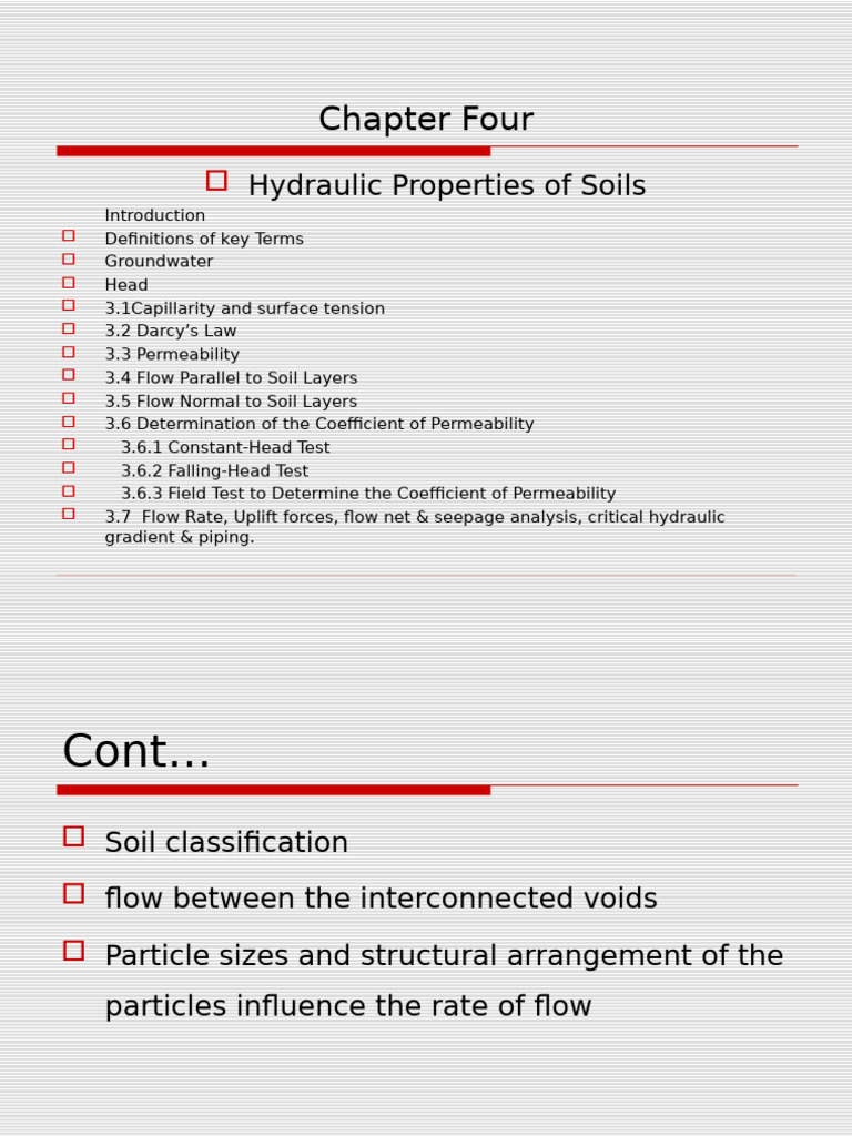 Hydraulic Properties of Soils Explained | PDF | Soil Mechanics | Civil ...