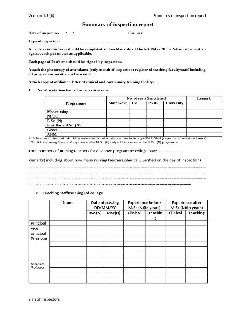 Summary of Insp Performa Ver 1.1b | PDF | Academia | Higher Education