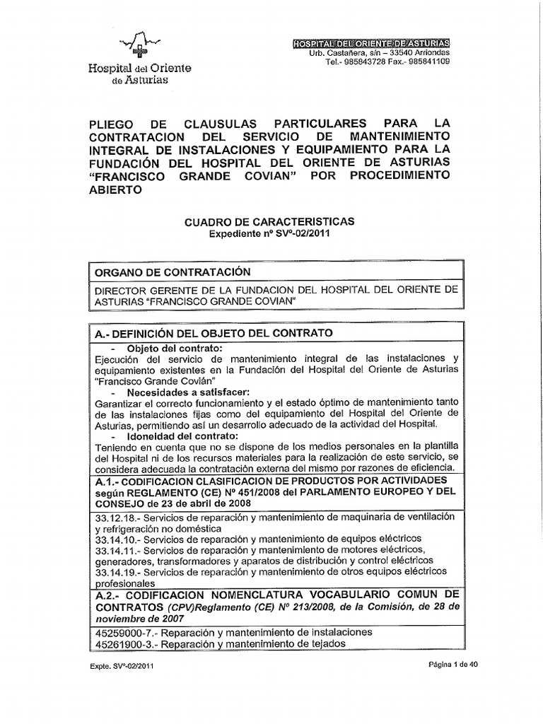 Pliego Clausulas Particulares | PDF
