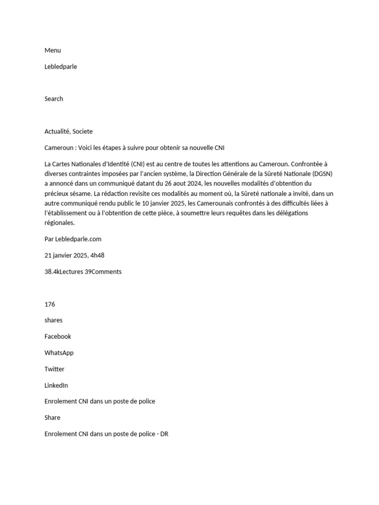 Obtention simplifiée de la CNI au Cameroun | PDF | Cameroun