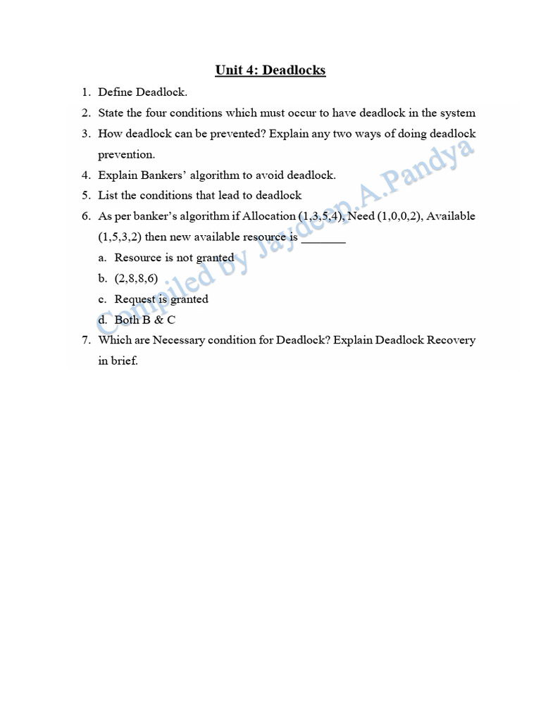 OS - QB - Unit 4 (VisionPapers - In) | PDF