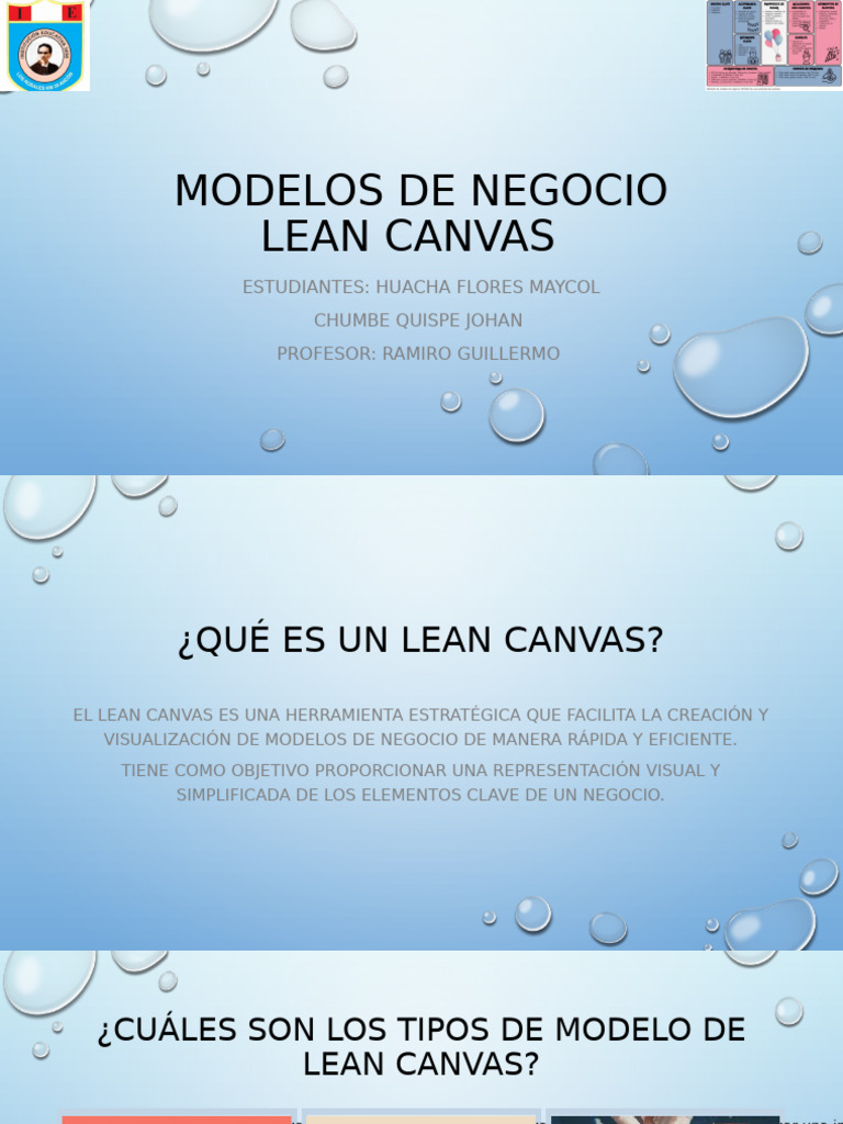 Modelos de Negocio con Lean Canvas | PDF | Modelo de negocio | Empresa ...