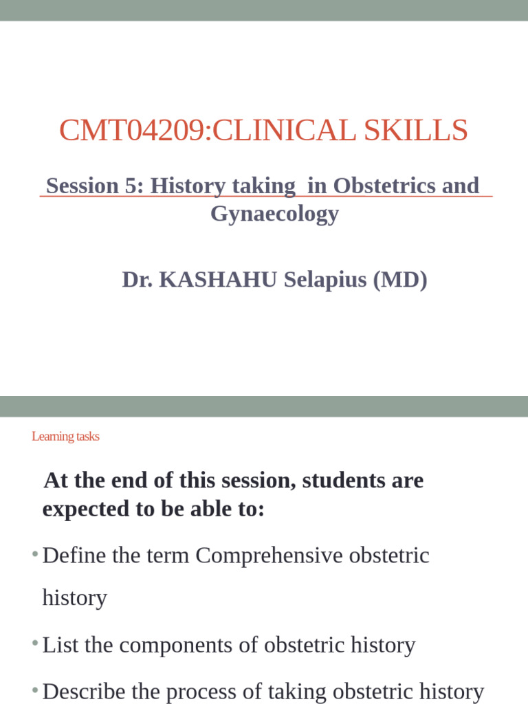 Comprehensive Obstetric History Guide | PDF | Pregnancy | Obstetrics