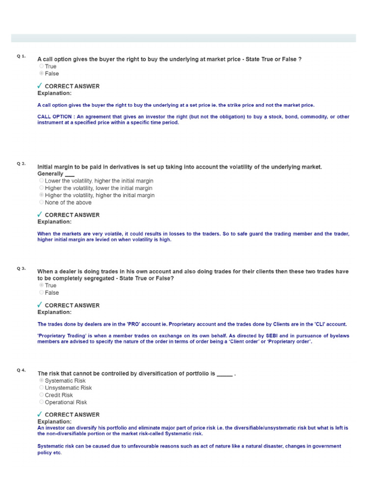Equity Derivatives Questions - 9 | PDF