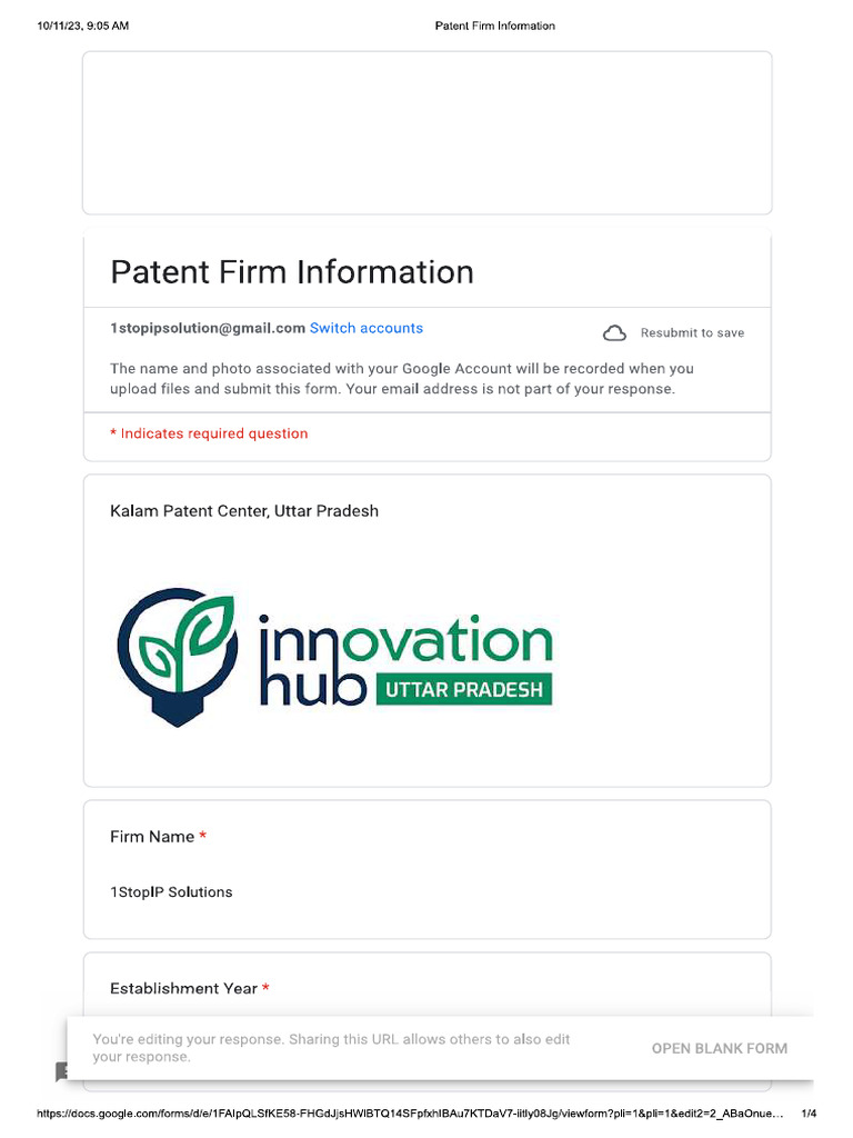 Innoviation Hub Form | PDF