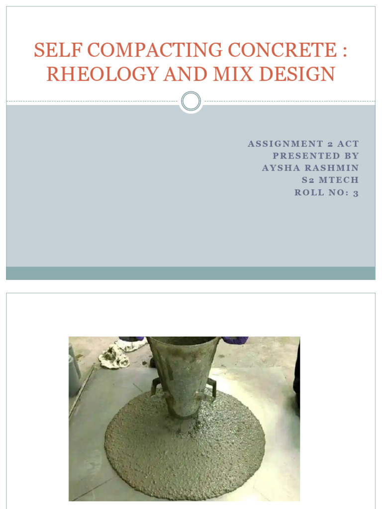 Self Compacting Concrete Rheology and Mix Design | PDF | Concrete ...