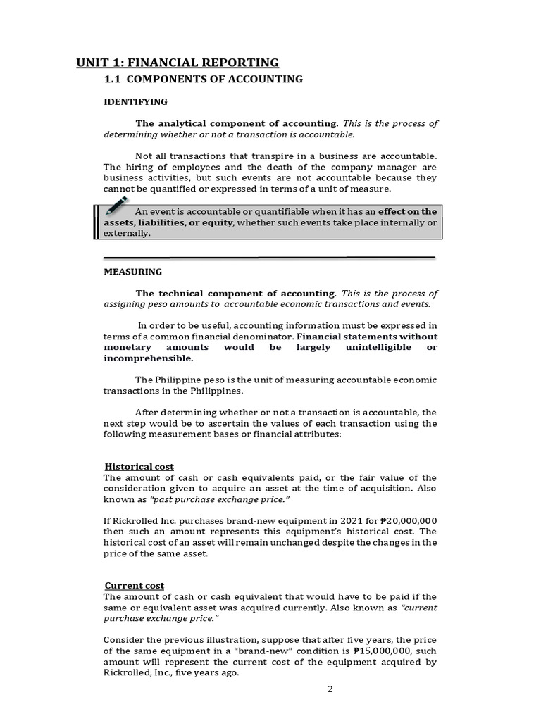 UNIT 1_FINANCIAL REPORTING | PDF | International Financial Reporting ...