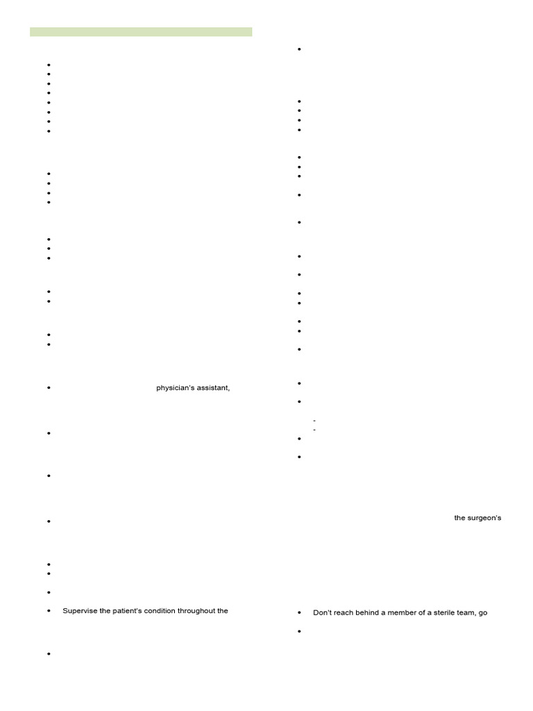 Surgical Team Roles and Responsibilities | PDF | Surgery | Clinical ...