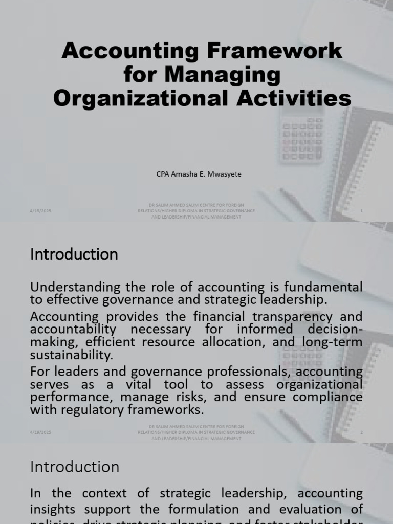 Accounting's Role in Strategic Governance | PDF | Debits And Credits ...