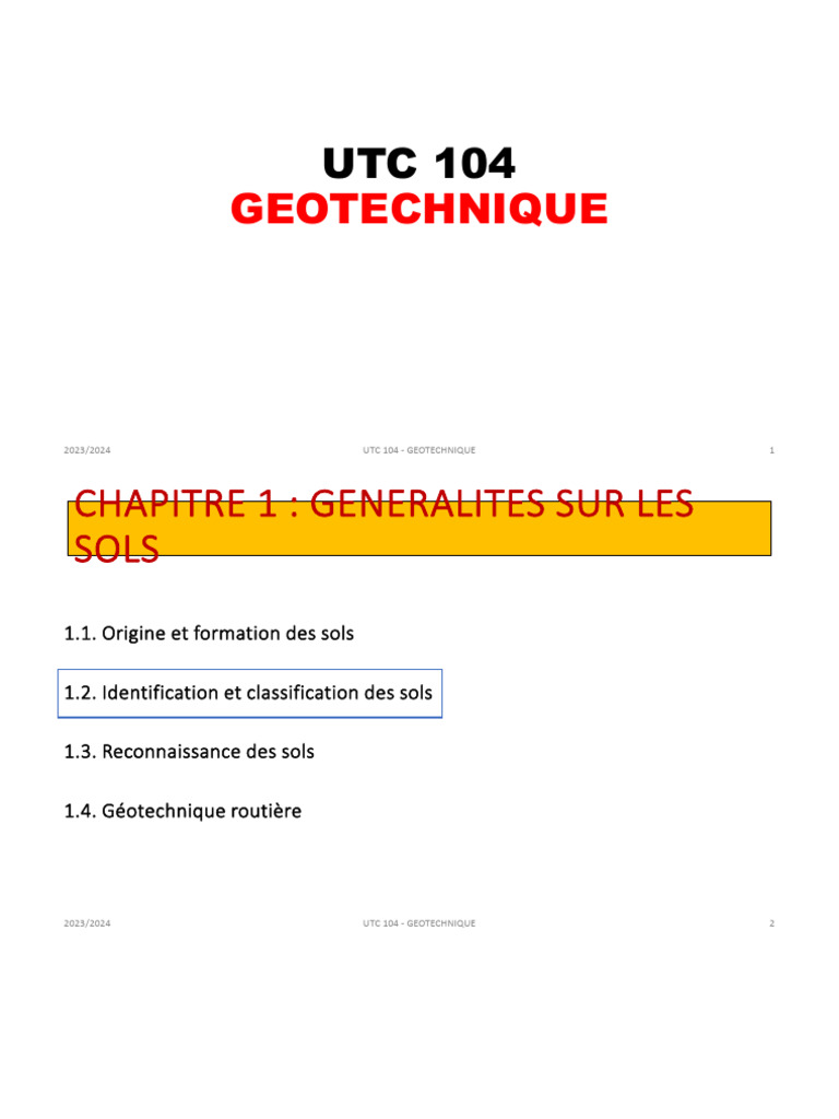 Identification et classification des sols | PDF | Physique appliquée et ...