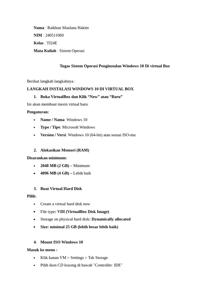 Instal Windows 10 | PDF