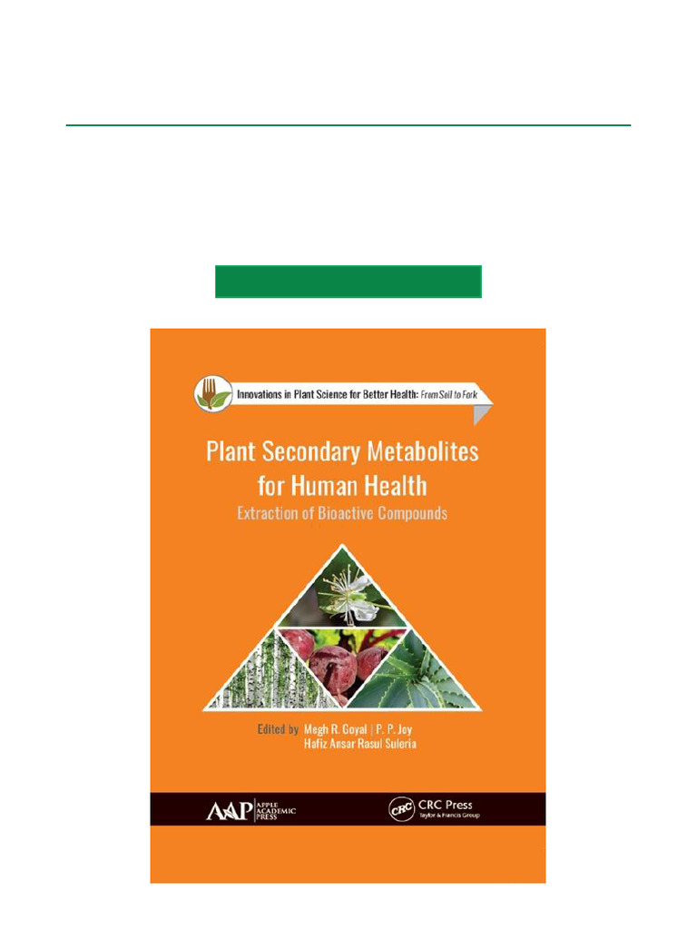 Plant Metabolites for Health Benefits | PDF | Foods | Agronomy