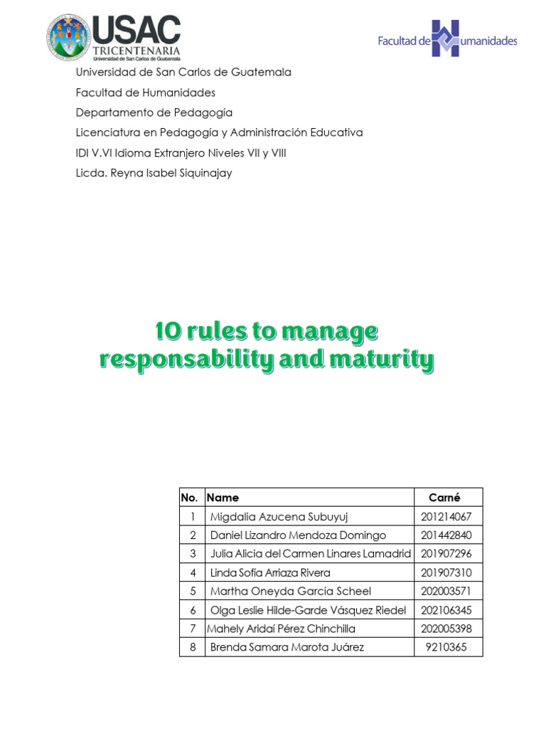 10 Rules To Manage | PDF