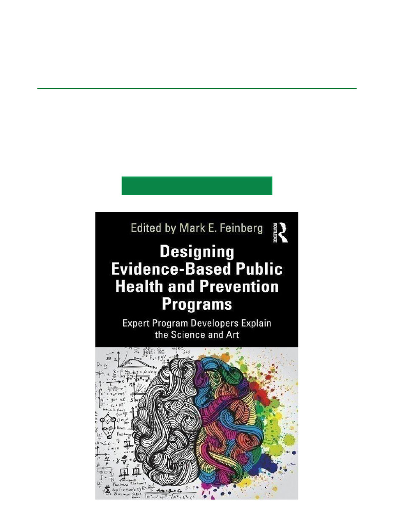 Designing Evidence Based Public Health and Prevention Programs Expert ...