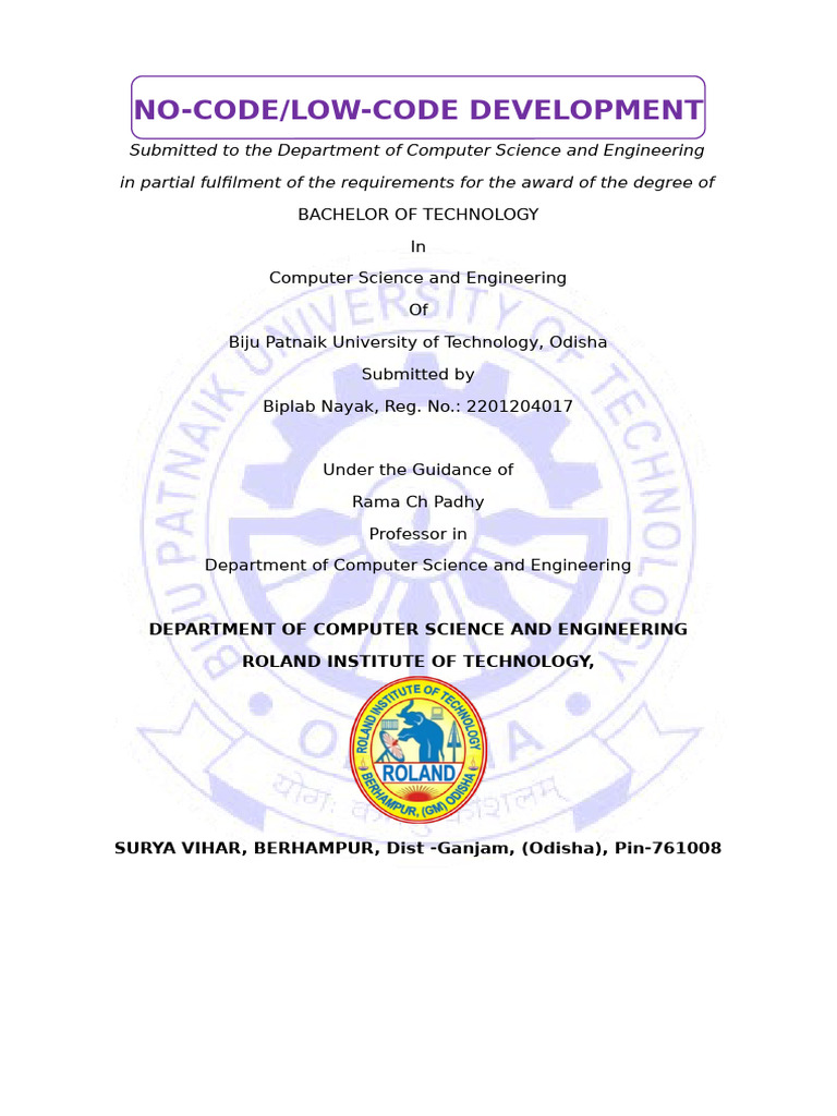 Seminar Front Page | PDF