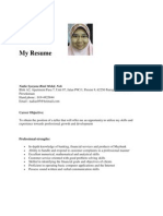 My Resume: Nadia Syazana Binti Mohd. Noh