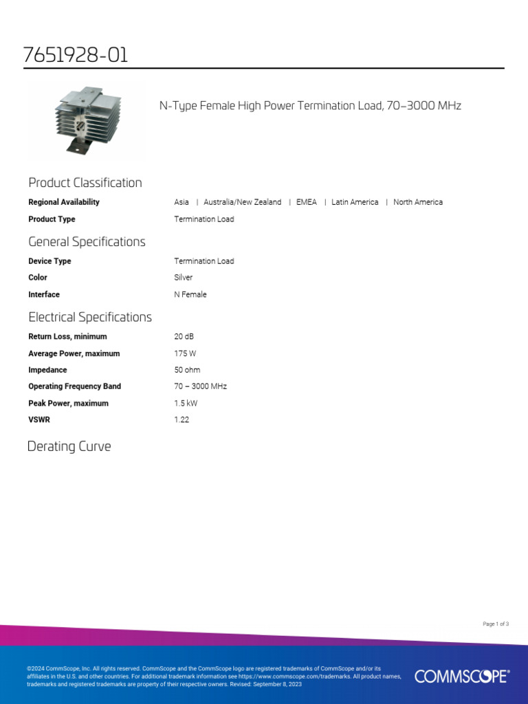 N-Type Female High Power Load Specs | PDF | Electrical Engineering ...