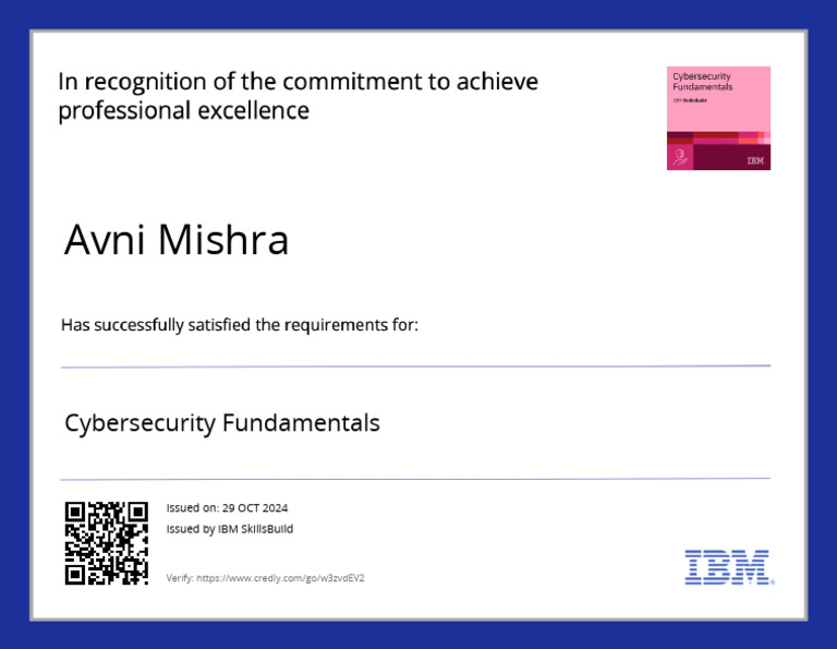 Cybersecurity Fundamentals Badge20241104-27-5qc35m | PDF