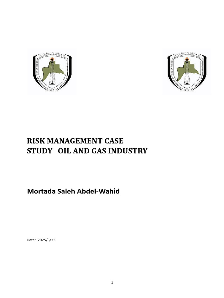 Risk Management in Oil & Gas Industry | PDF | Risk | Insurance