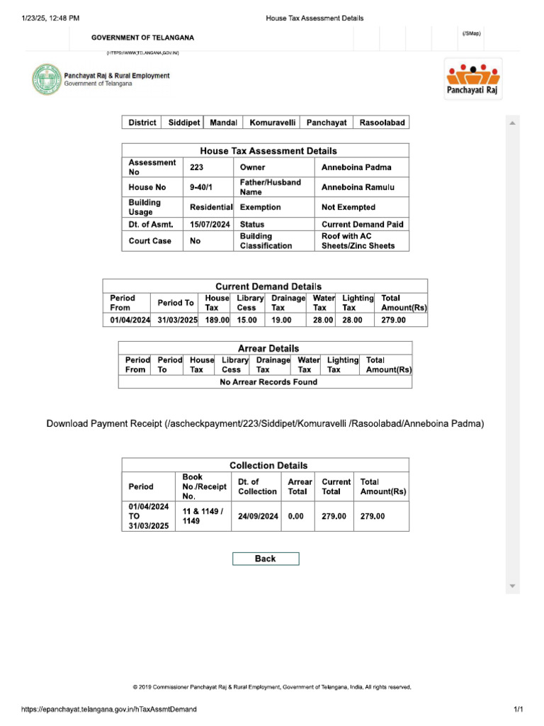 Residential Property Tax | PDF