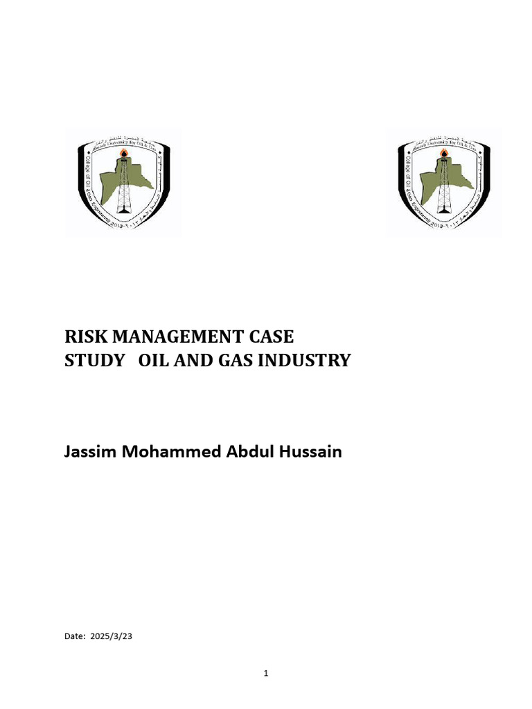 Oil and Gas Risk Management Case Study | PDF | Risk | Risk Management
