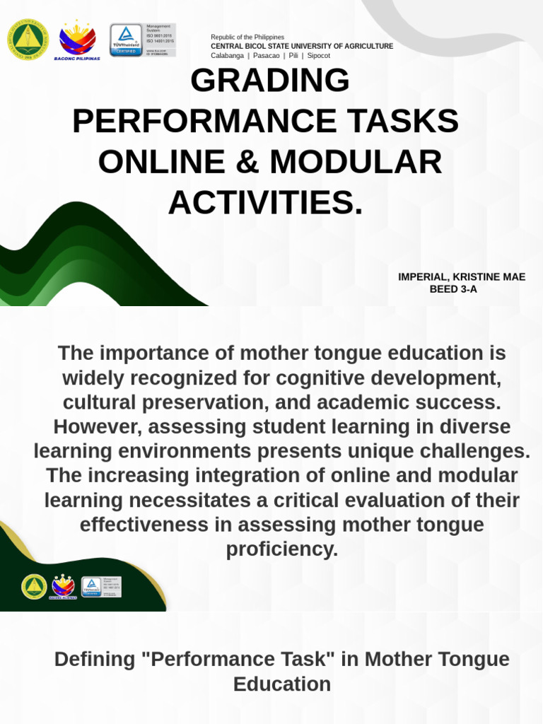 Grading Performance (Online&modular) | PDF | Educational Assessment ...