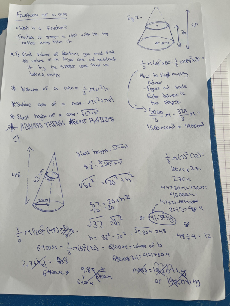 Frustum of A Cone | PDF