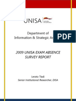 DISA Exam Absence Report 2009