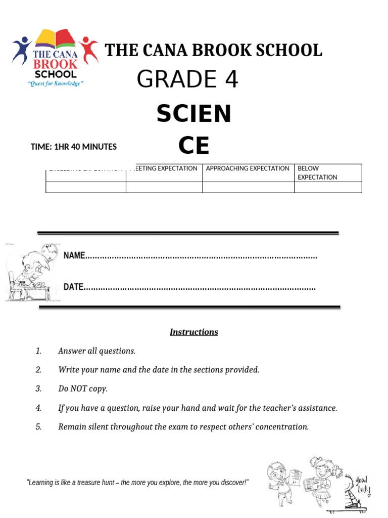 GRADE 4 END RM 3 SCIENCE | PDF