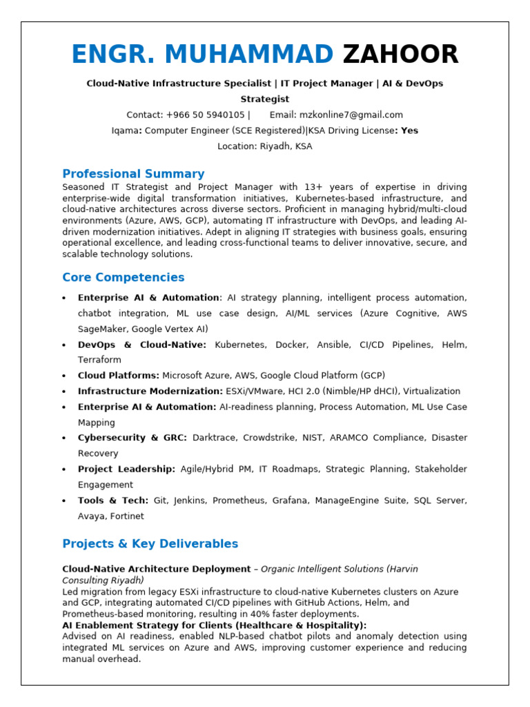 Cloud-Native IT Strategist & Project Manager | PDF | Cloud Computing ...