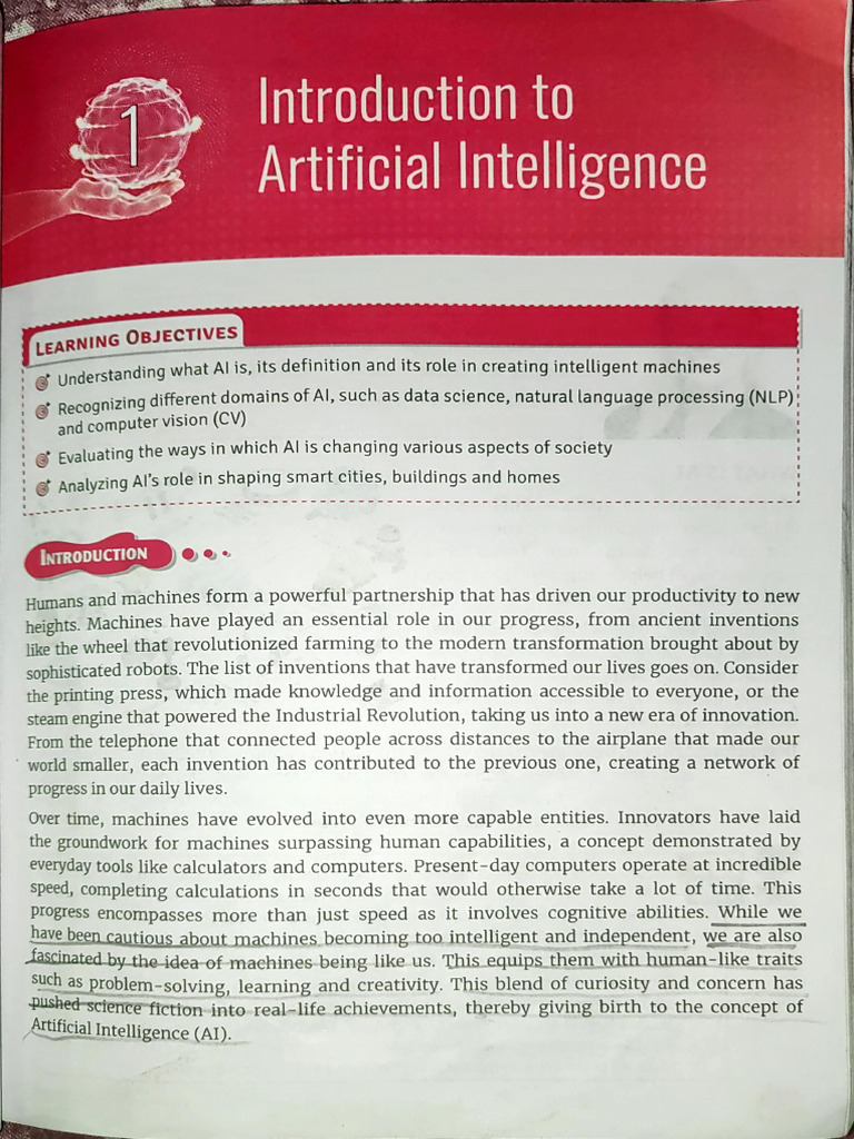 Introduction To Al & AI and Human Development | PDF