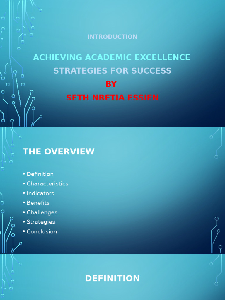 Achieving Academic Excellence Pdf Motivation Motivational