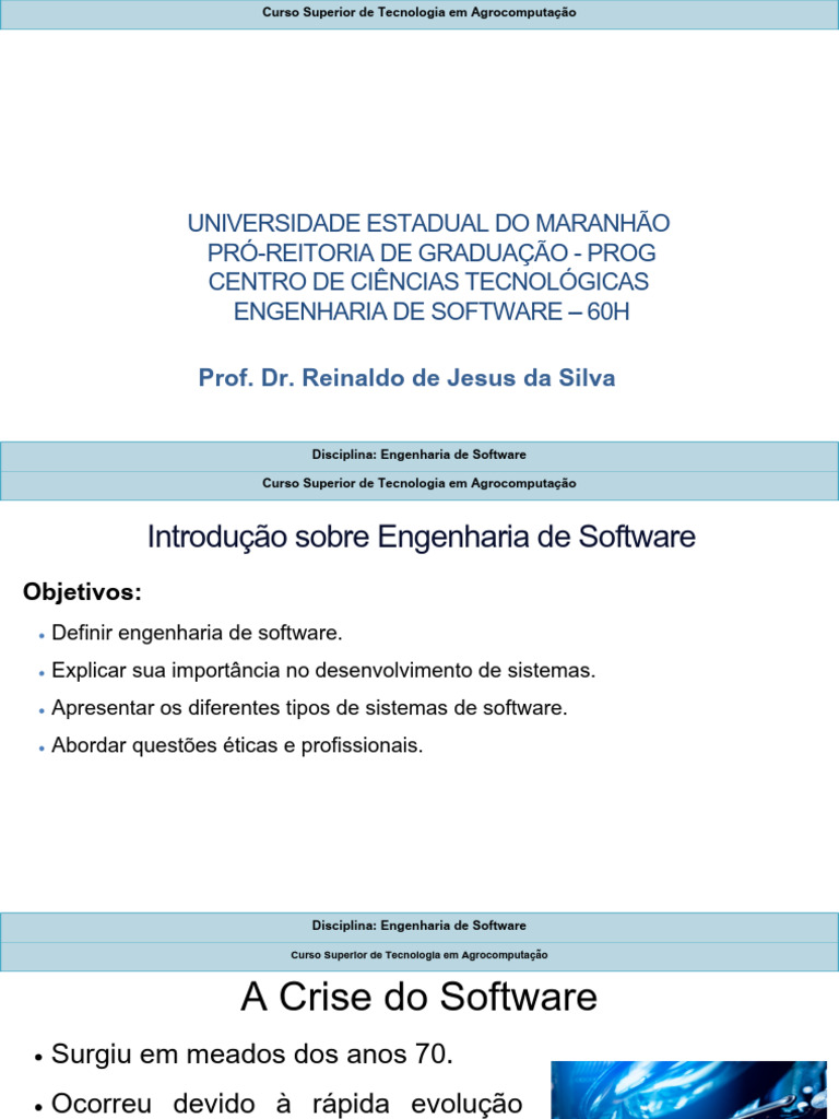 Introdução à Engenharia de Software | PDF | Engenharia de Software ...