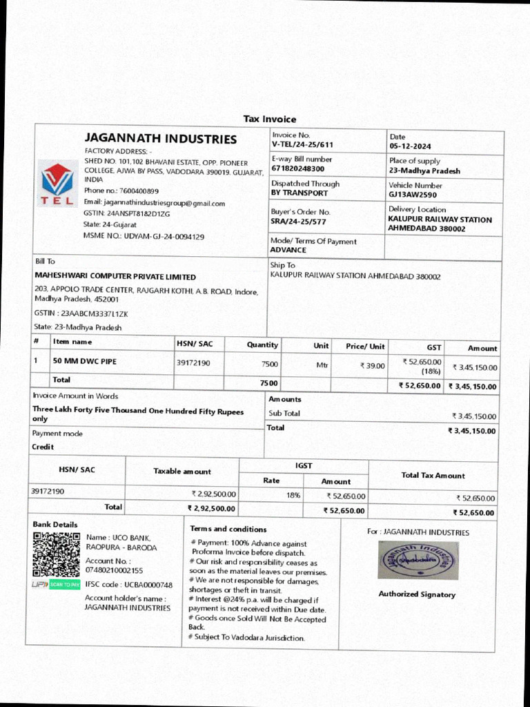 DWC Pipe Bill 2 | PDF