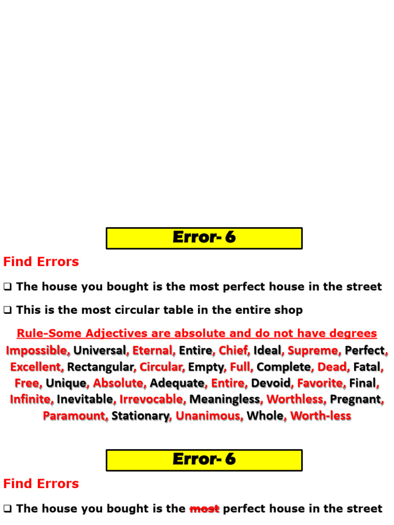 Part - 10 - Adjectives Errors - 2 | PDF