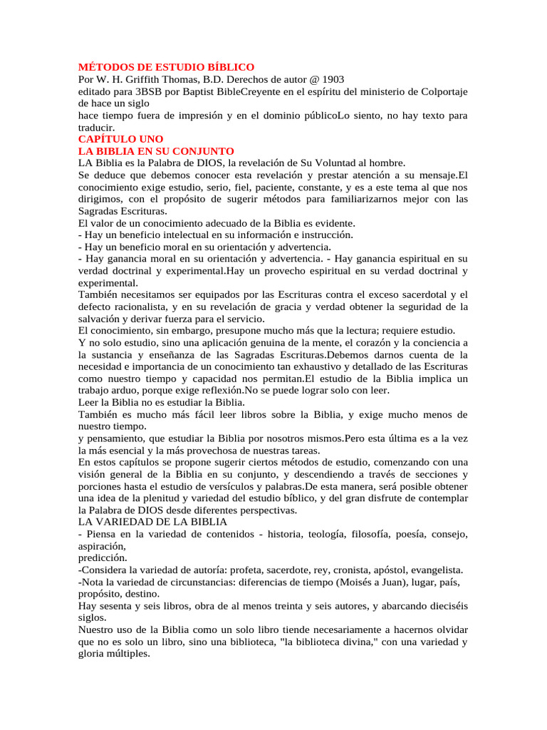MÉTODOS DE ESTUDIO BÍBLICO | PDF | Biblia | Pablo el apóstol