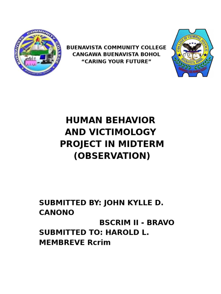 Human Behavior & Victimology Project | PDF