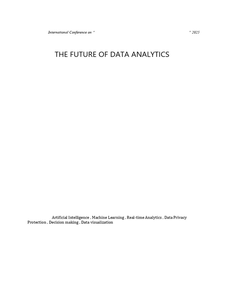 Future of Data Analytics in AI | PDF