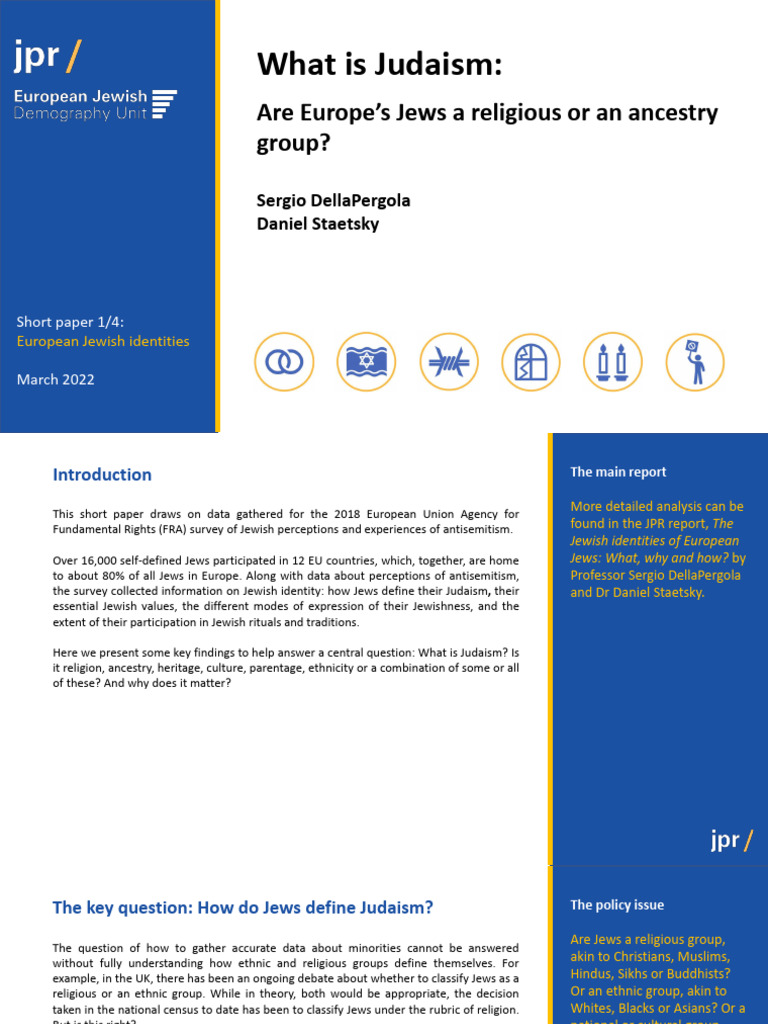 European_Jewish_identity.Sub-report_1.What_is_Judaism.Final_ | PDF | Jews