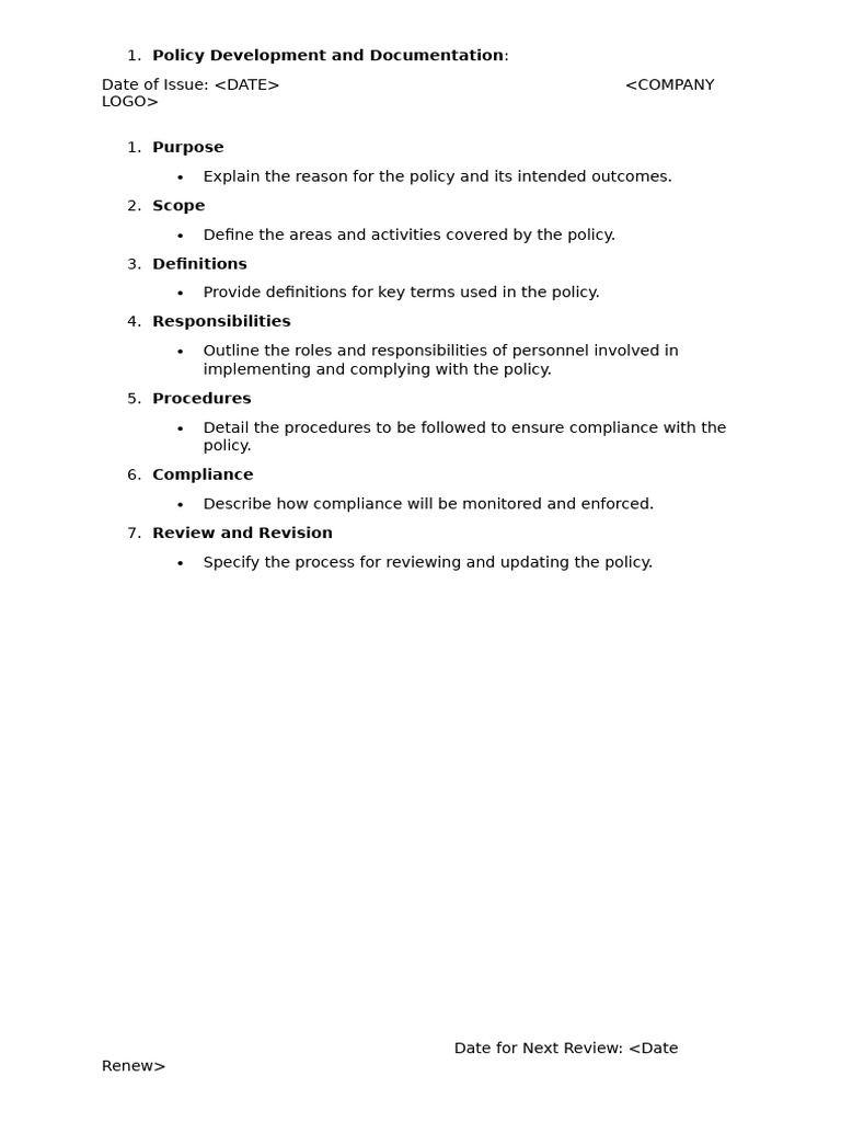 Policy Development Guidelines | PDF