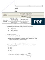 Trigonometry formulas and problem solving