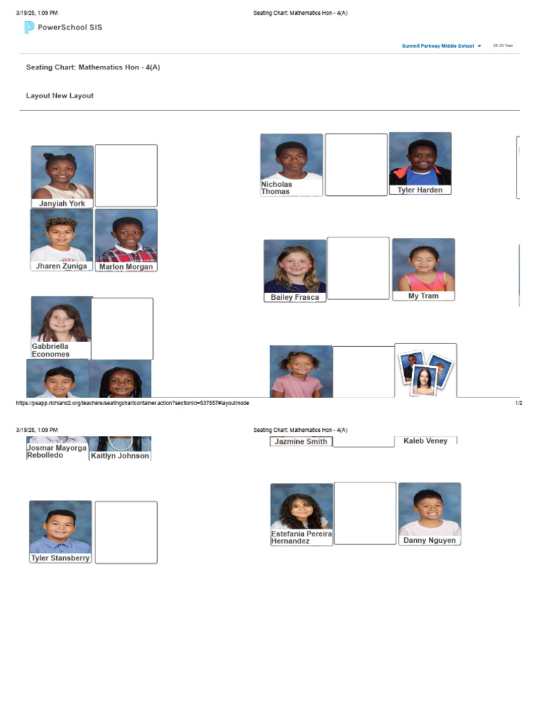 Seating Chart - Mathematics Hon - 4 (A) | PDF