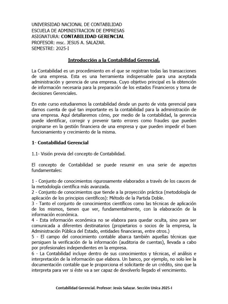 Contabilidad Gerencial: Claves para la Toma de Decisiones | PDF ...