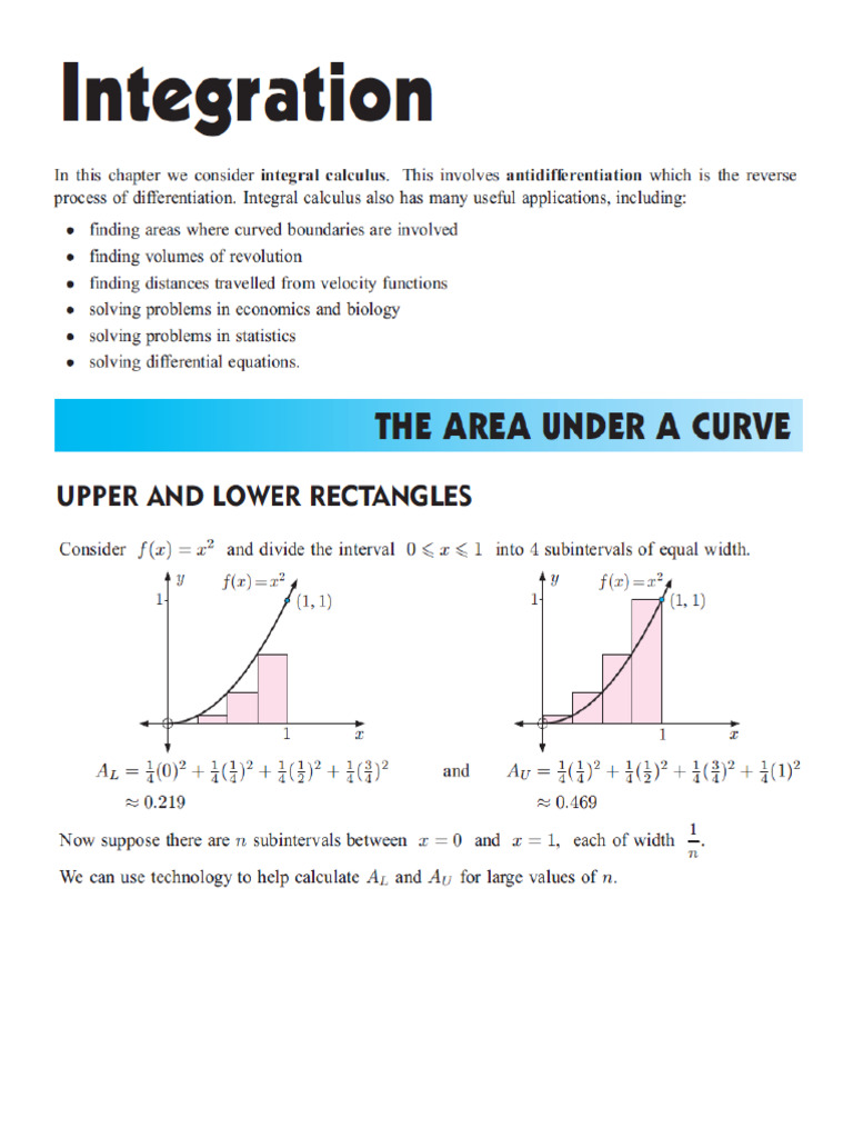 Chapter 18 Notes Integration | PDF