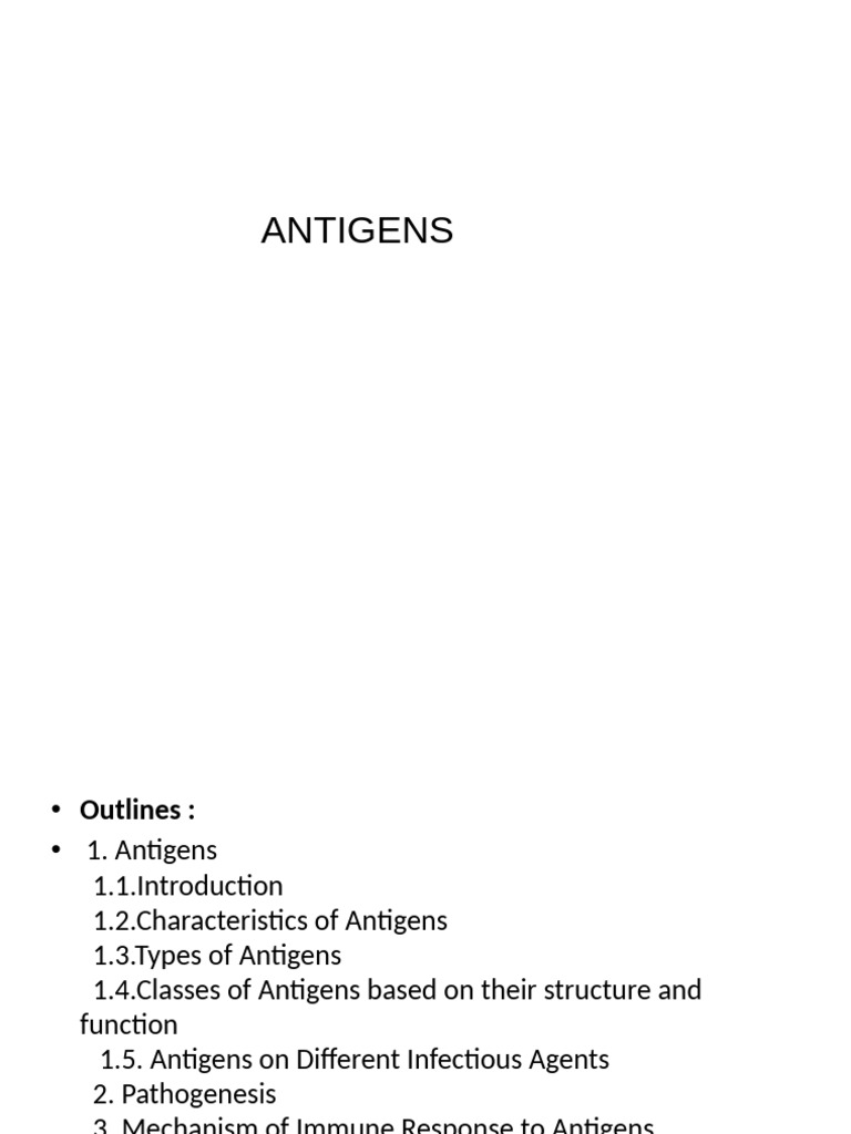 Overview of Antigens and Immune Response | PDF | Antigen | Immune System