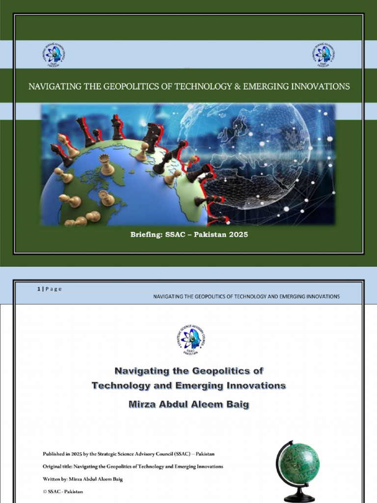 Navigating The Geopolitics of Technology and Emerging Innovations | PDF