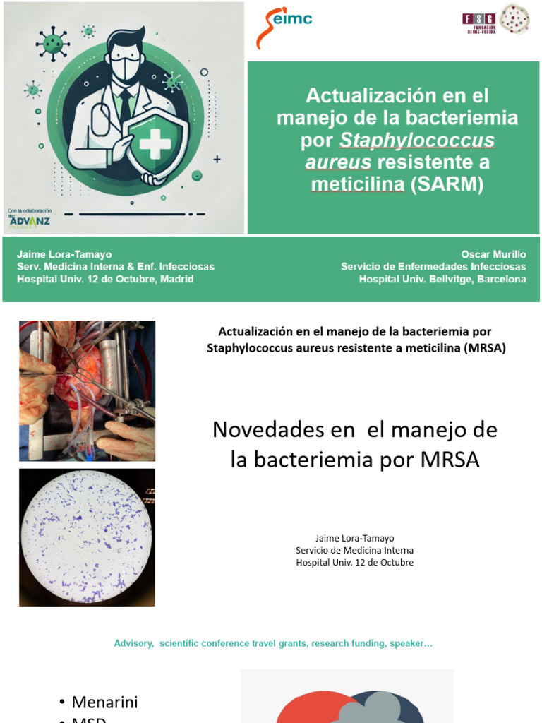 Manejo de Bacteriemia por MRSA | PDF | Staphylococcus aureus resistente ...