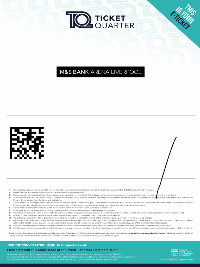 Leona Lewis Concert Ticket Details | PDF