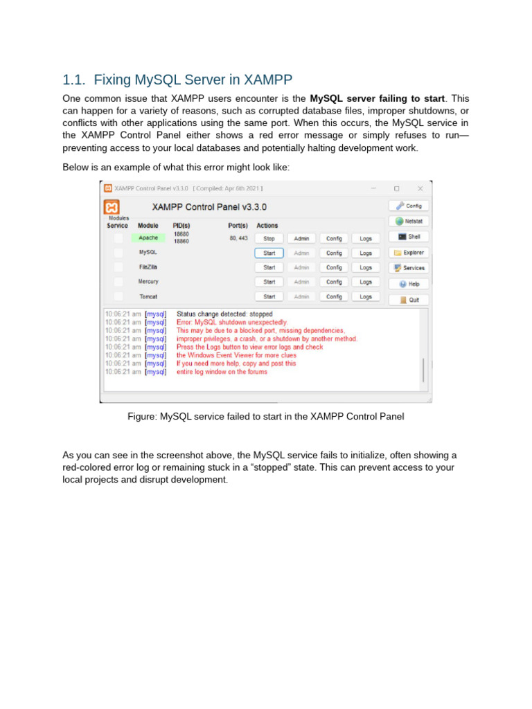 Fixing Not Working SQL in XAMPP | PDF | Computer File | Directory ...