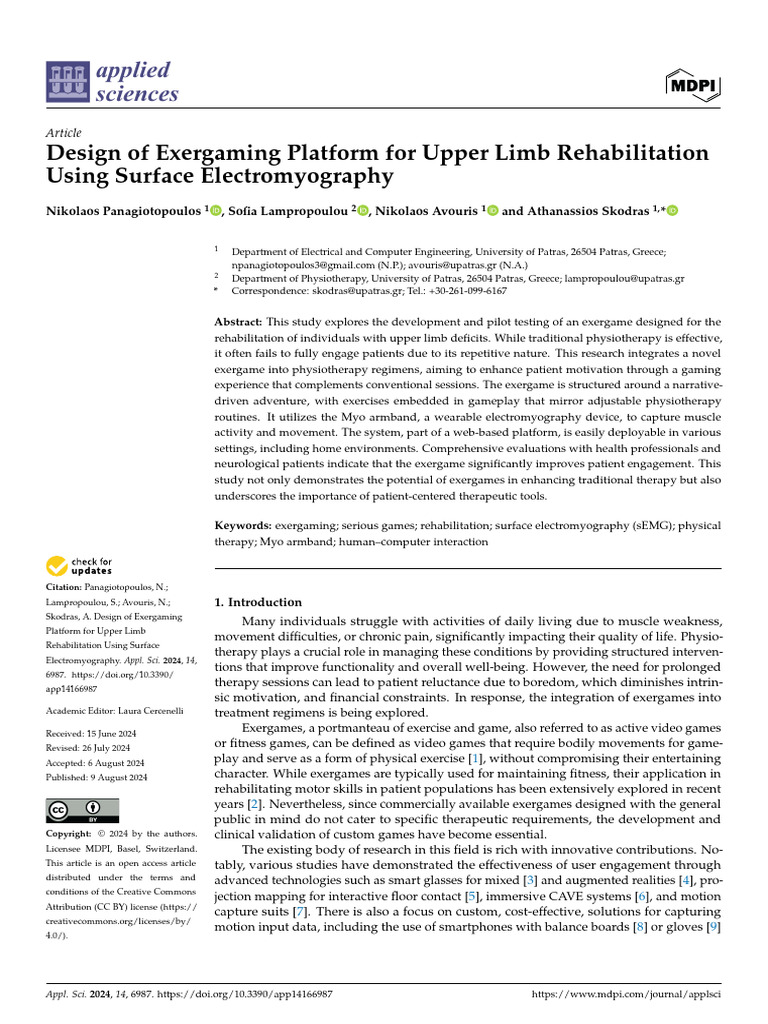 Design of Exergaming Platform For Upper Limb Rehabilitation | PDF ...